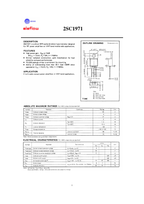 C1971 Datasheet PDF eleflow technologies co., ltd.