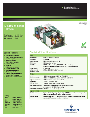 LPS104-M Datasheet PDF Emerson Network Power
