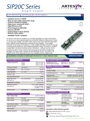 SIP20C-05S2V5J Datasheet PDF Emerson Network Power