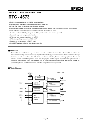 RTC-4573 Datasheet PDF Seiko Epson Corp