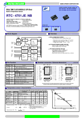 RTC-4701JE Datasheet PDF Seiko Epson Corp