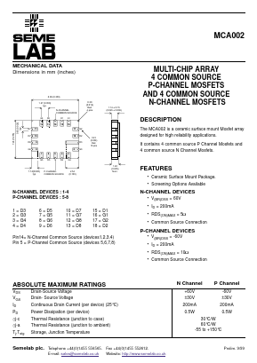 MCA002 Datasheet PDF ETC