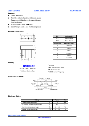 NDR433 Datasheet PDF ETC