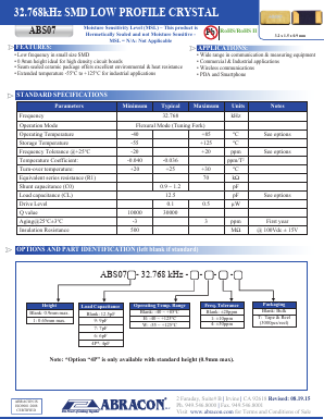 ABS07-32.768KHZ-T Datasheet PDF ETC