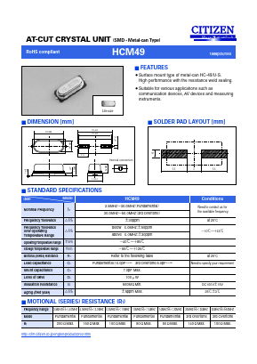 HCM49-16.000MABJ-UT Datasheet PDF ETC