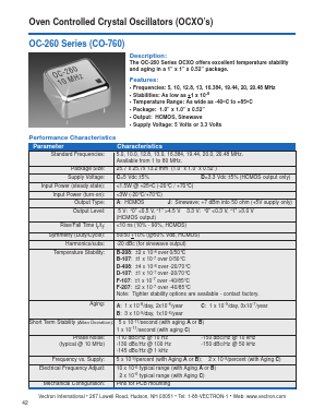 OC-260-CJB-107BA-20 Datasheet PDF ETC