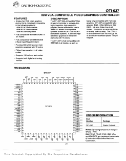 OTI-037 Datasheet PDF ETC
