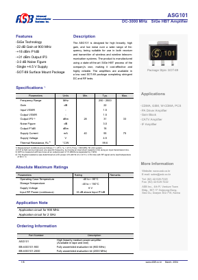 ASG101 Datasheet PDF ETC