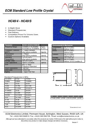 HC494 Datasheet PDF ETC