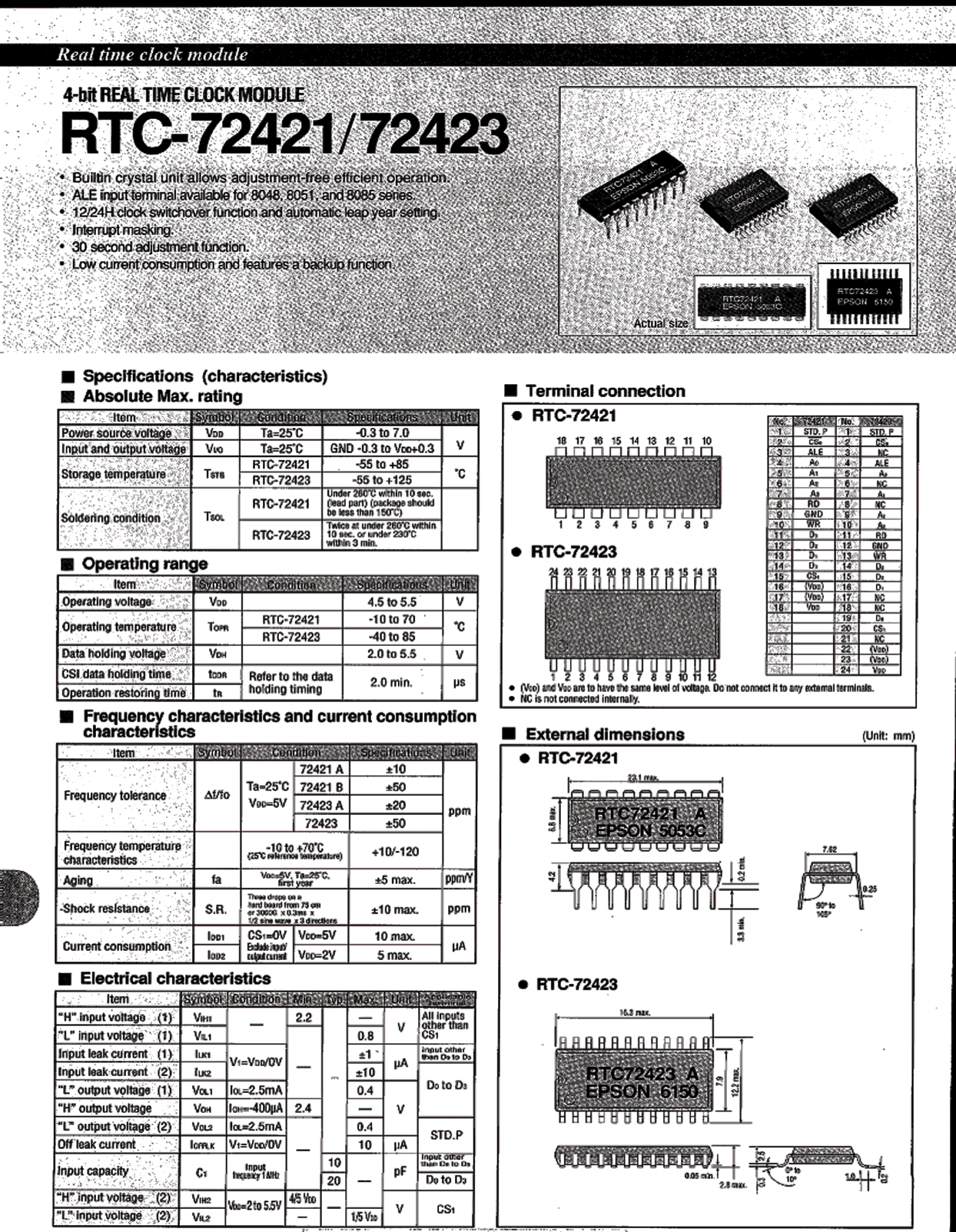 RTC-72421A Datasheet PDF ETC
