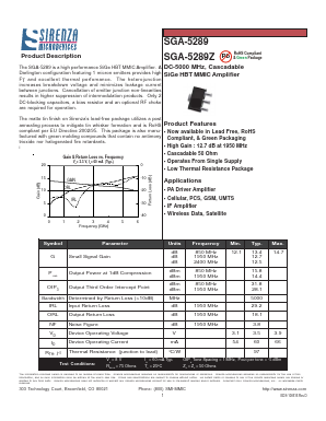 SGA-5289Z Datasheet PDF ETC