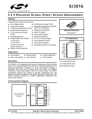 SI3016-KS Datasheet PDF ETC