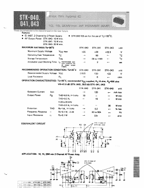 STK-043 Datasheet PDF ETC