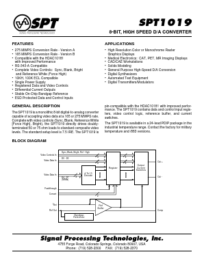 SPT1019 Datasheet PDF ETC
