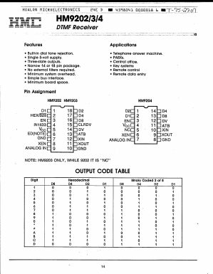HM9204 Datasheet PDF ETC