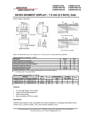 LN2003-G-AG Datasheet PDF Sensitron