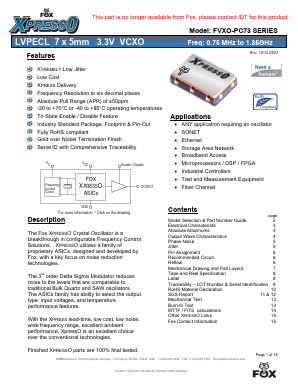 FVXO-PC73BR-200.0-299.99 Datasheet PDF ETC
