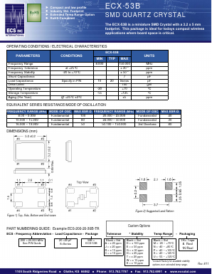ECS-100-20-30B-TR Datasheet PDF ETC