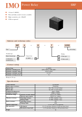 SRF-1C-F-5VDC Datasheet PDF ETC