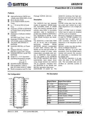 U632H16 Datasheet PDF ETC