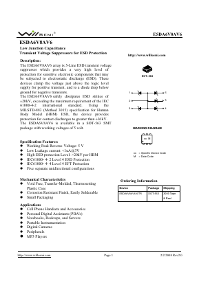 ESDA6V8AV6-6/TR Datasheet PDF ETC