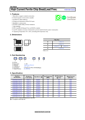 HCB1608KF-800T30 Datasheet PDF ETC