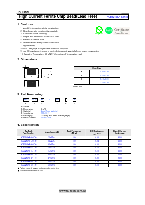 HCB3216KF-151T20 Datasheet PDF ETC