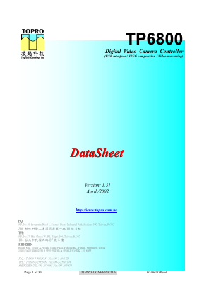 TP6800 Datasheet PDF ETC1