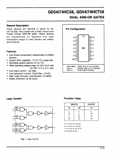 GD54HC58 Datasheet PDF ETC1