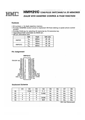 HM9121 Datasheet PDF ETC1