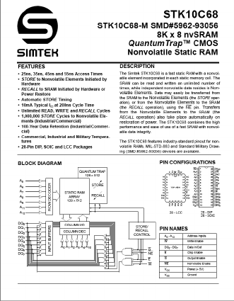 STK10C68-P55 Datasheet PDF ETC1