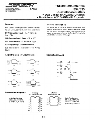 TC395 Datasheet PDF ETC1
