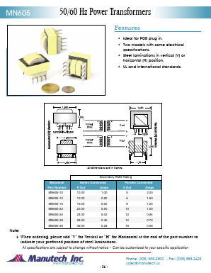 MN605 Datasheet PDF ETC1