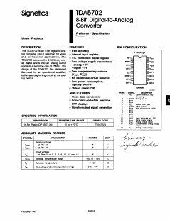 TDA5702 Datasheet PDF ETC1