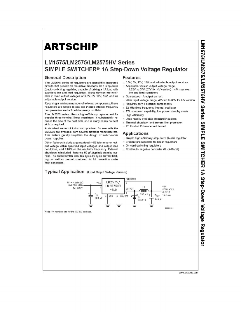 LM2575HVT-ADJ Datasheet PDF ETC1