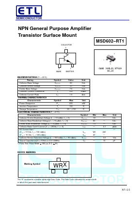 MSD602-RT1 Datasheet PDF E-Tech Electronics LTD