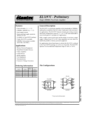 EL5197CW-T13 Datasheet PDF Elantec -> Intersil