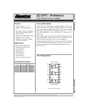 EL5397CS-T13 Datasheet PDF Elantec -> Intersil