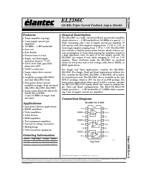 EL2386CS Datasheet PDF Elantec -> Intersil