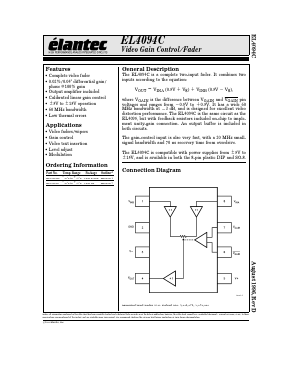 EL4094CS Datasheet PDF Elantec -> Intersil