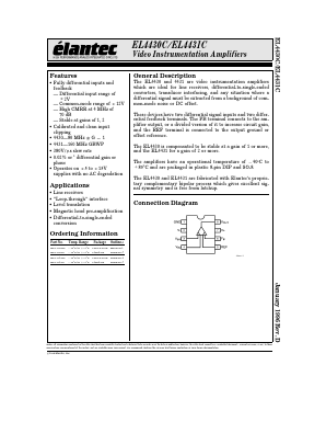 EL4430C Datasheet PDF Elantec -> Intersil