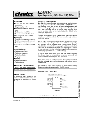 EL4581CN Datasheet PDF Elantec -> Intersil