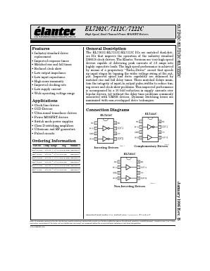 EL7222C Datasheet PDF Elantec -> Intersil