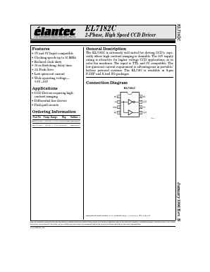 EL7182CS Datasheet PDF Elantec -> Intersil