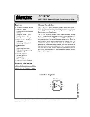 EL2075C Datasheet PDF Elantec -> Intersil