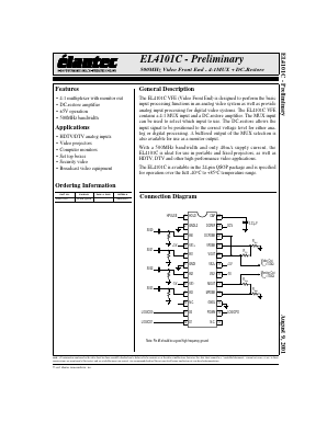 EL4101C Datasheet PDF Elantec -> Intersil