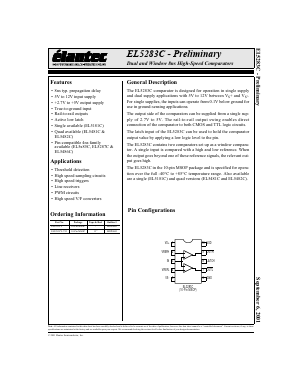 EL5283CY-T13 Datasheet PDF Elantec -> Intersil