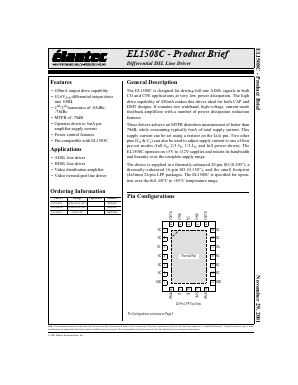 EL1508CL Datasheet PDF Elantec -> Intersil