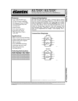 EL7242CN Datasheet PDF Elantec -> Intersil