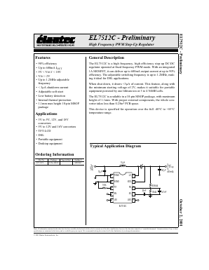 EL7512CY Datasheet PDF Elantec -> Intersil